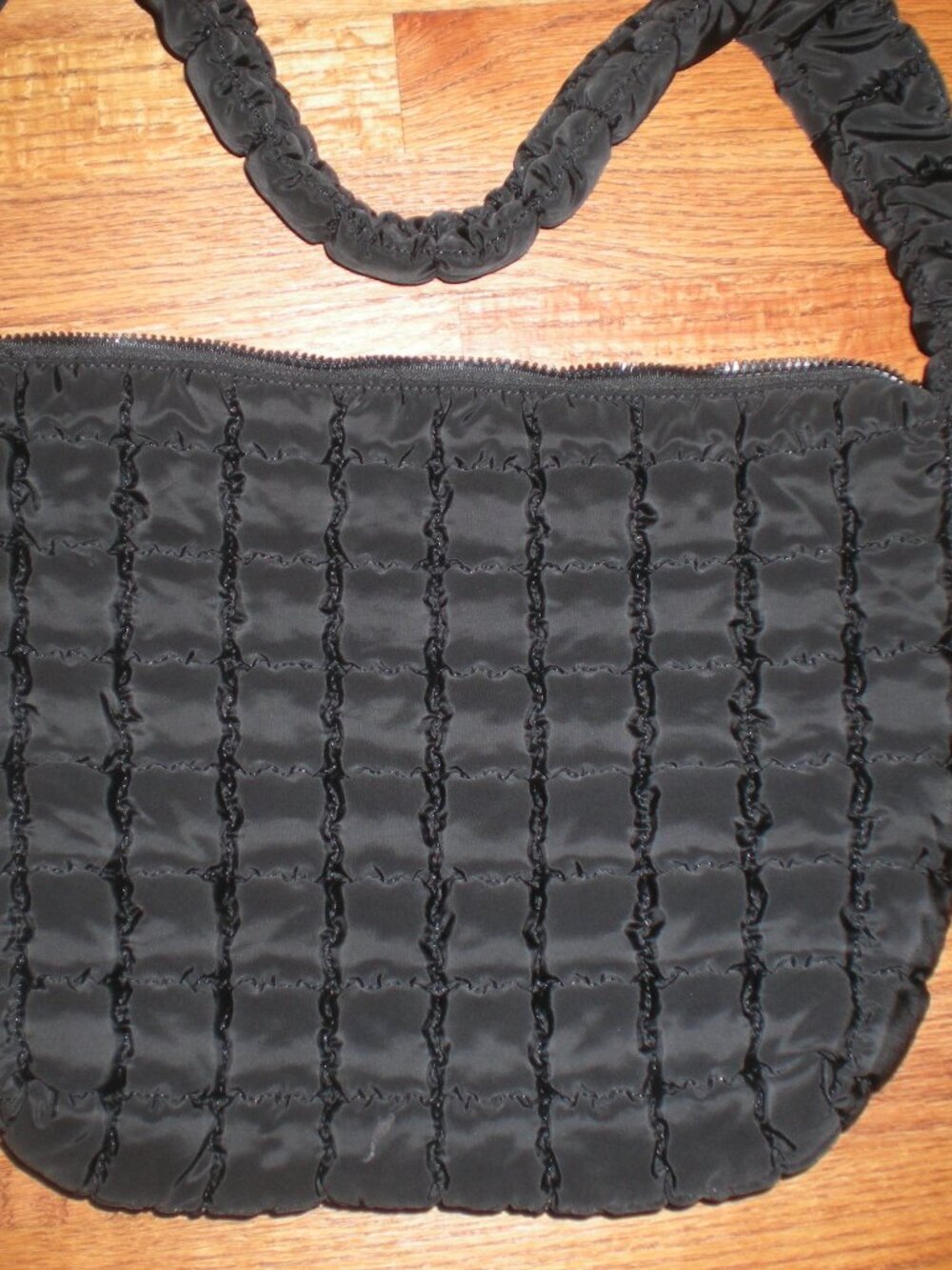 Madison West Shoulder Bag Black Puffy
